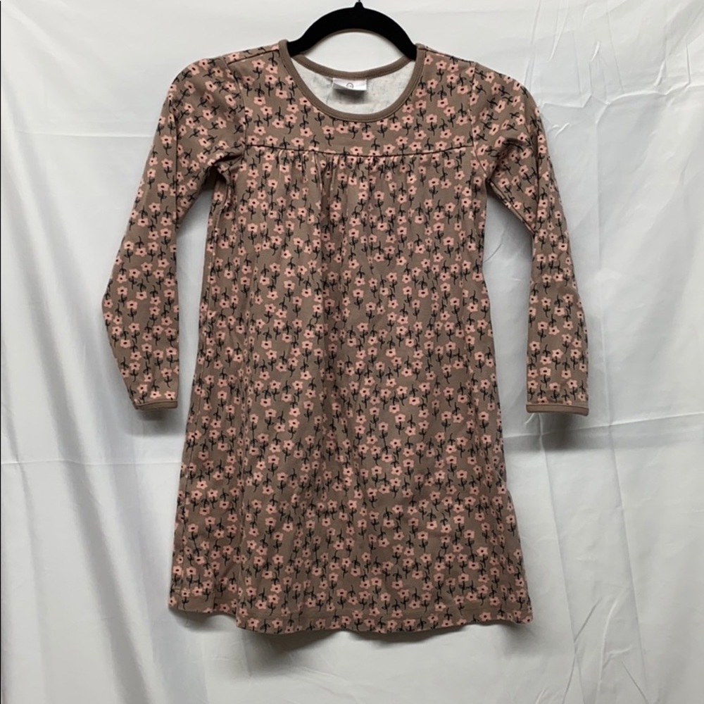Hanna Andersson Floral Long Sleeve Dress Pink 130 - Picture 1 of 5